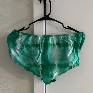 Aerie Teal/Green Tie Dye Bandeau Top